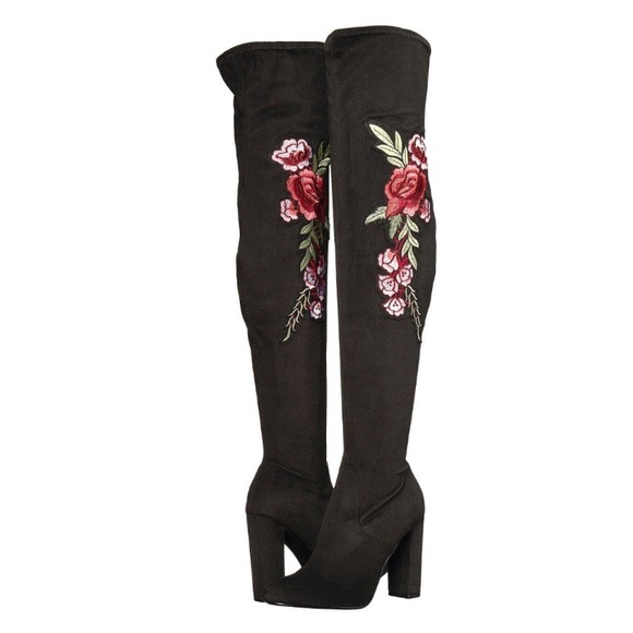 1DAYSALE🔥STEVE MADDEN BLACK OVER THE KNEE BOOTS - Picture 2 of 8